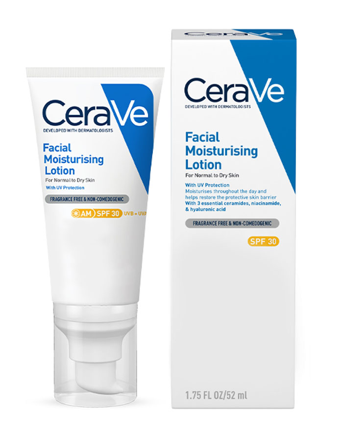 CeraVe AM Moisturiser SPF30, Hydrating Lotion